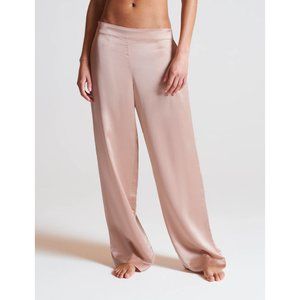 Asceno Blush Silk Pyjama Pant, size XL. Fits size 12 ** AS IS **